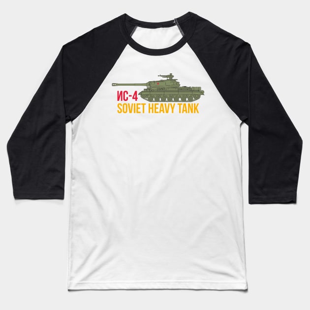 Crazy about tanks! This is IS-4! Baseball T-Shirt by FAawRay